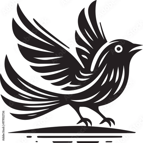 Obraz eagle tattoo vector