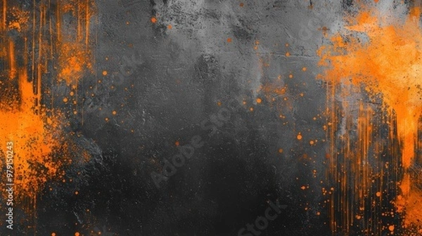 Obraz Orange paint splatters