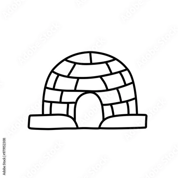 Fototapeta igloo house vector icon