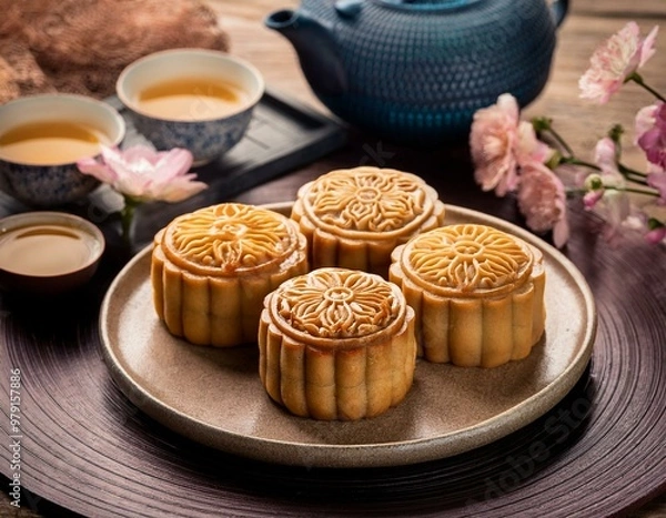 Obraz Assorted Mooncakes Set