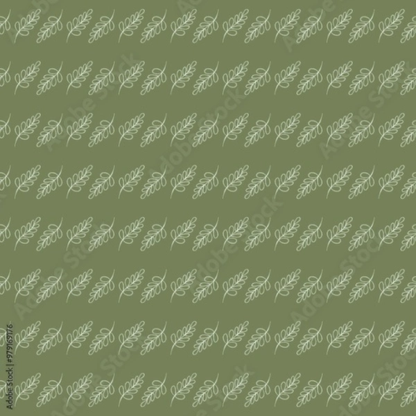 Fototapeta Simple leaf pattern