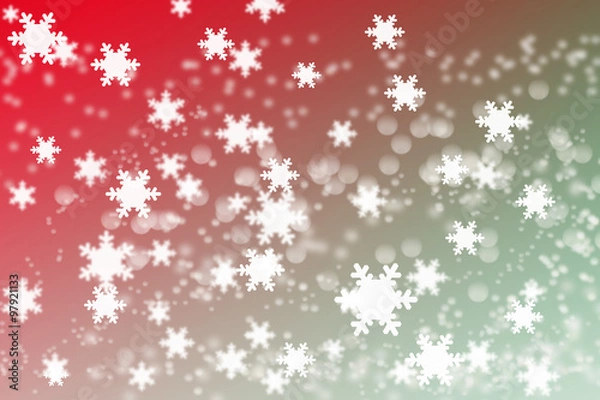 Fototapeta Abstract christmas background with snowflakes