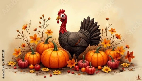 Obraz  Autumns Feast  A Thanksgiving Celebration