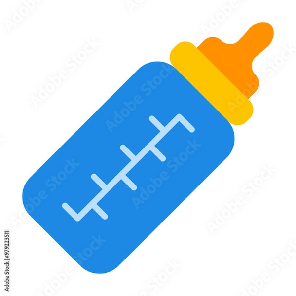 Obraz Baby Bottle Vector Flat Icon Design