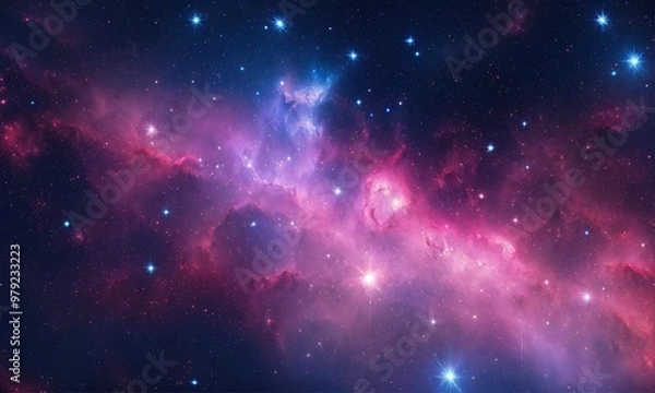 Obraz pink nebula in outer space
