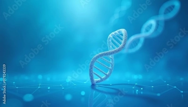 Fototapeta  Exploring the blueprint of life  DNA and its intricate network