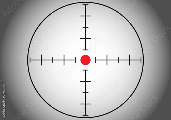 Obraz Gray sniper target. Vector illustration.