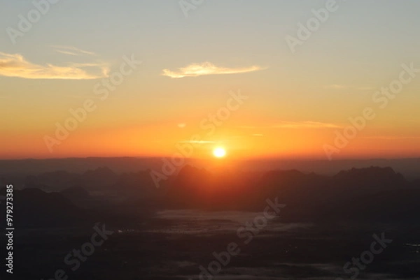 Obraz sunrise over the mountains