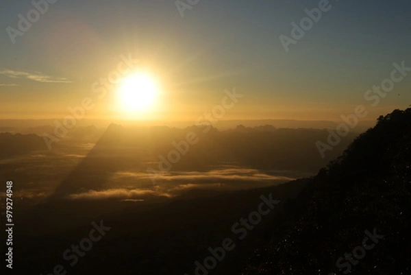 Obraz sunrise over the mountains