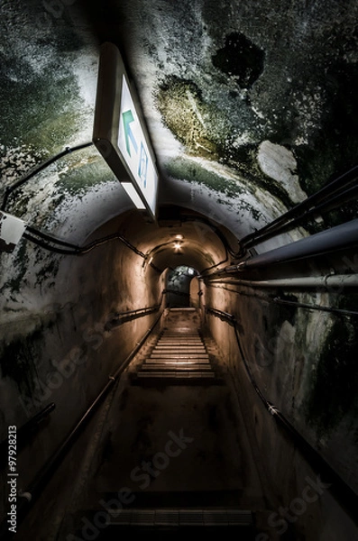 Obraz 廃墟の地下階段