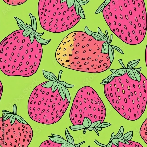 Fototapeta Strawberry Pattern.