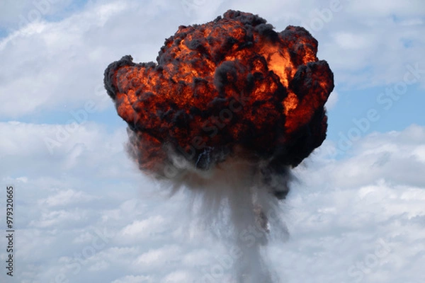 Obraz expolsion fire ball cloud 1
