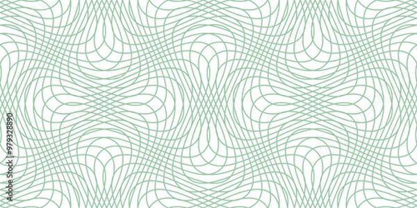 Fototapeta Guilloche pattern. Vector background with cheque watermark for certificate or diploma and currency design. Texture for chevrons in soft color for gift voucher, ticket, check, money, banknote