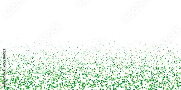 Obraz Gradient confetti green polka dot. Minimalist abstract pattern footer background.