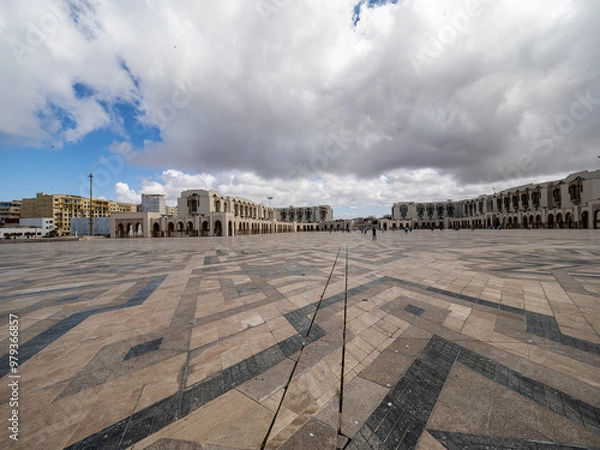 Fototapeta The Hassan II Mosque, Casablanca, Morocco 2023. The largest mosque in Morocco.