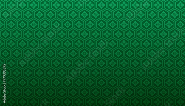 Fototapeta 和柄（亀甲）。日本の伝統模様、シームレスなパターン。シンプルな幾何学模様。