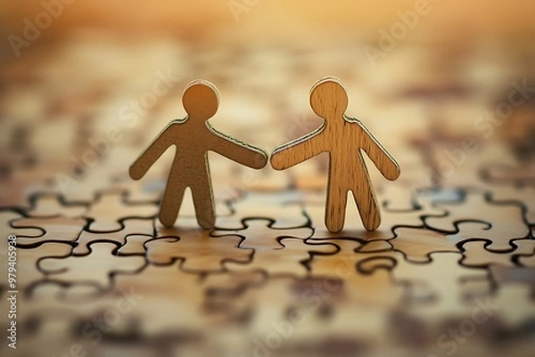 Fototapeta Teamwork and partnership concept