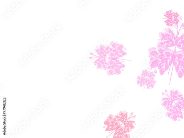 Fototapeta Design for textile, fabric, background, wrapping paper, package.  Banner with silhouettes of butterflies