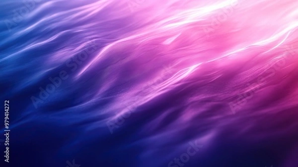 Fototapeta A mesmerizing blend of purple and blue waves, creating a soothing and vibrant abstract background for various creative projects.