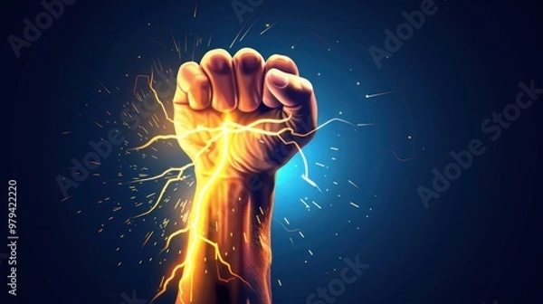 Obraz Fisted Power, Electric Spark