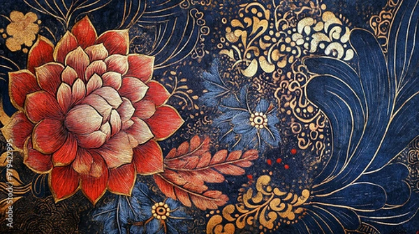 Obraz sculpture motif batik