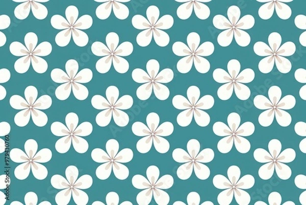 Fototapeta Plumeria pattern backgrounds shape inflorescence.