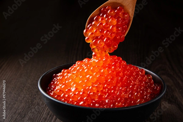 Fototapeta スプーンですくったいくら