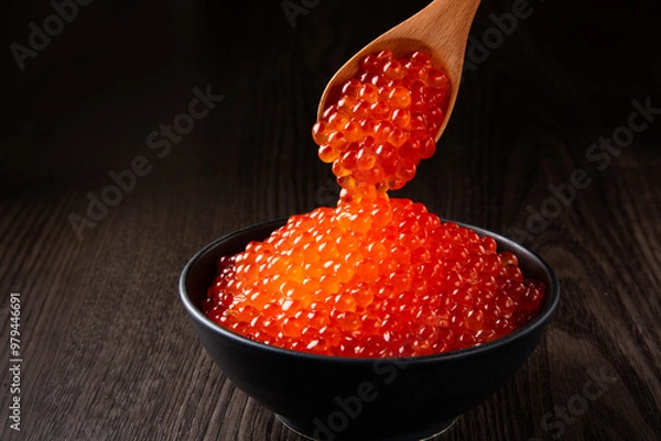 Fototapeta スプーンですくったいくら