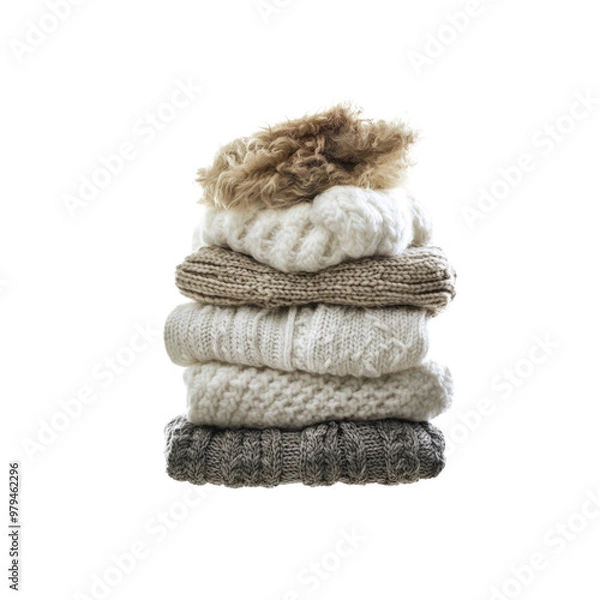 Fototapeta Stack of Knitted Sweaters