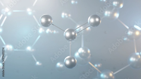 Fototapeta carbonate molecular structure, 3d model molecule, salt of carbonic acid, structural chemical formula view from a microscope