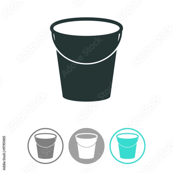Fototapeta Bucket vector icon.