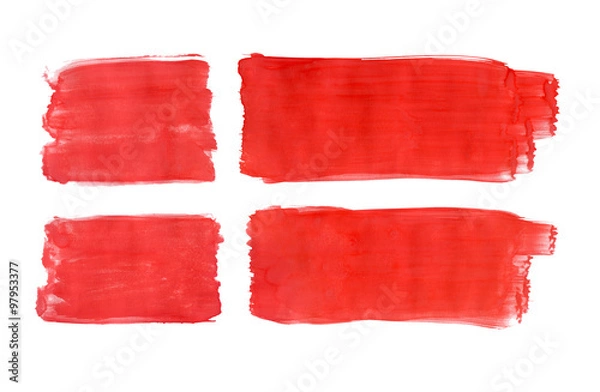 Fototapeta Danish flag painted with gouache