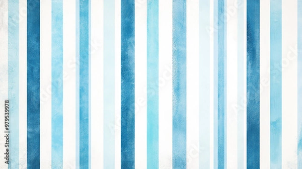 Fototapeta A blue and white striped background with a blue stripe