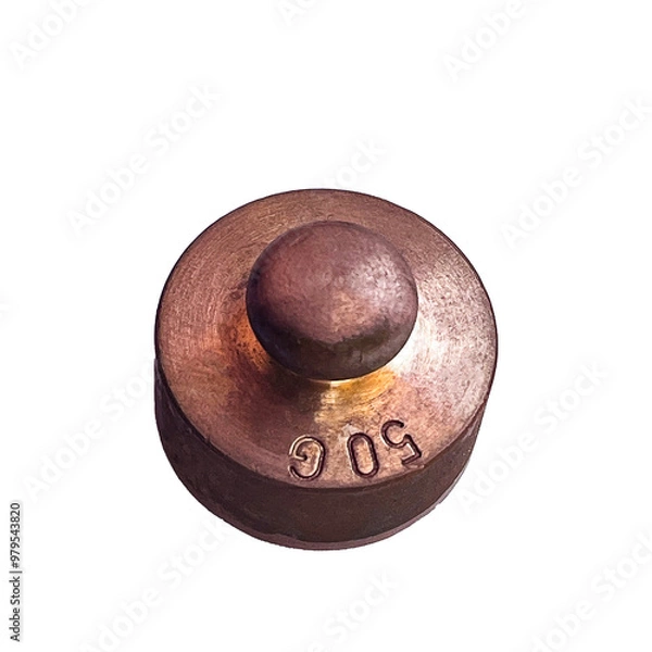 Obraz 50 gram weight made of brass.
