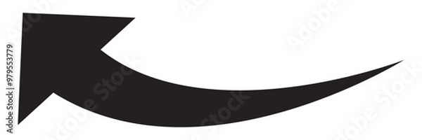 Fototapeta Long arrow vector icon. Red horizontal double arrow. Vector design