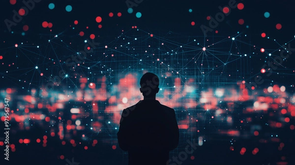 Fototapeta Concept of overwhelming complexity and information overload