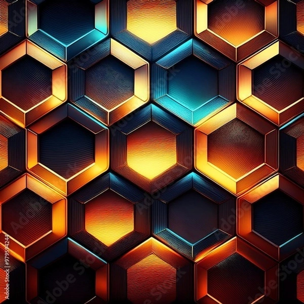Fototapeta Contemporary Hexagon Pattern with a Sleek Finish