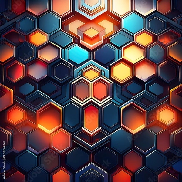 Fototapeta Elegant and Sleek Geometric Hexagon Design