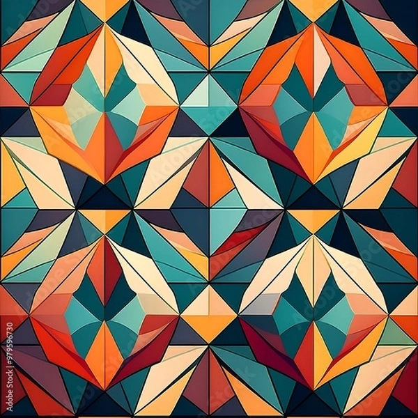 Fototapeta Dynamic Bold Triangle Pattern Design