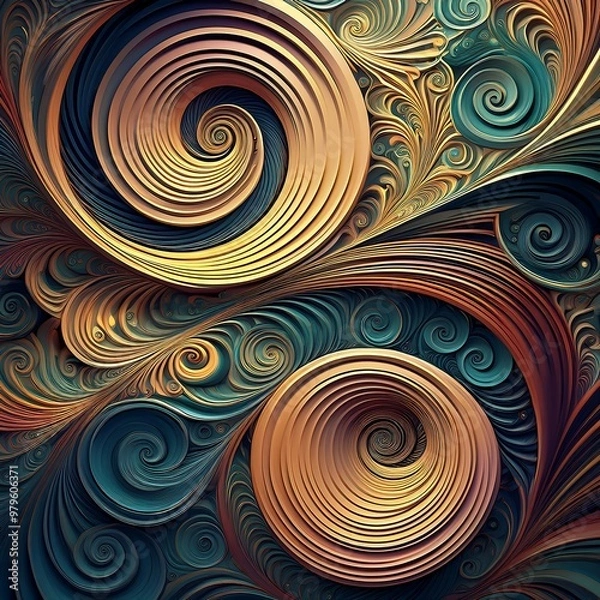 Fototapeta Vibrant and Dynamic Pattern Featuring Spirals