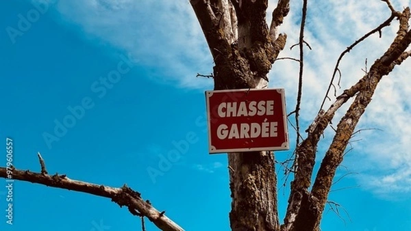 Obraz Panneau chasse gardée