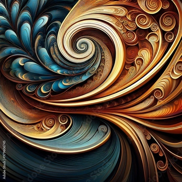 Fototapeta Bold and Creative Spiral Design for Modern Spaces