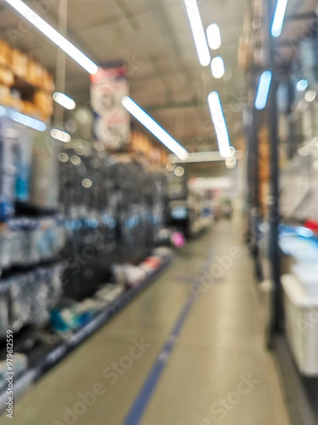 Obraz Abstract blur background of store for home improvement and DIY