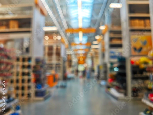 Obraz Abstract blur background of store for home improvement and DIY