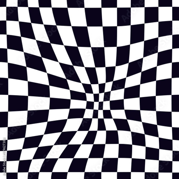 Fototapeta Psychedelic checkerboard pattern