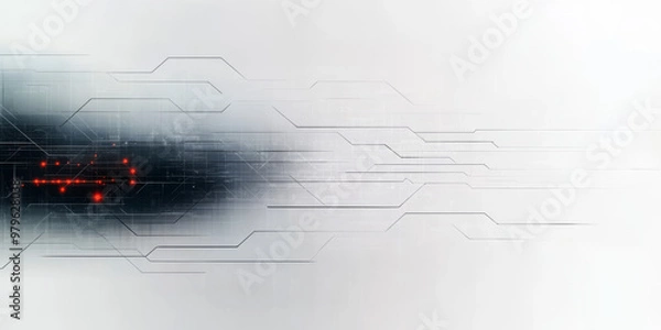 Fototapeta Abstract Tech Circuit: Digital Communication and Data Patterns