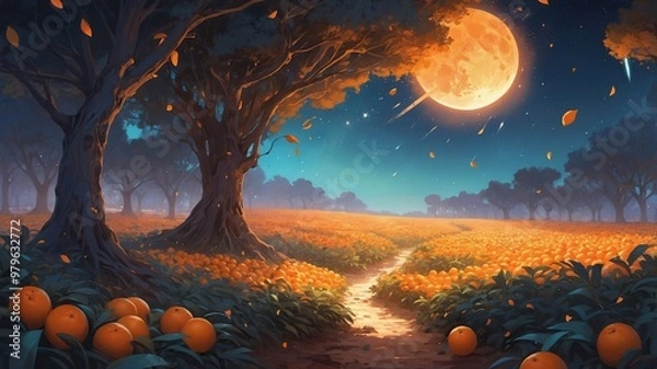 Obraz Orange Meteors