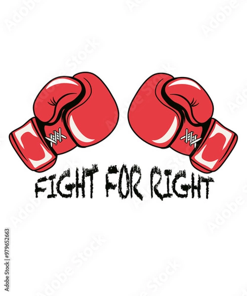 Obraz logo boxing glove red colour