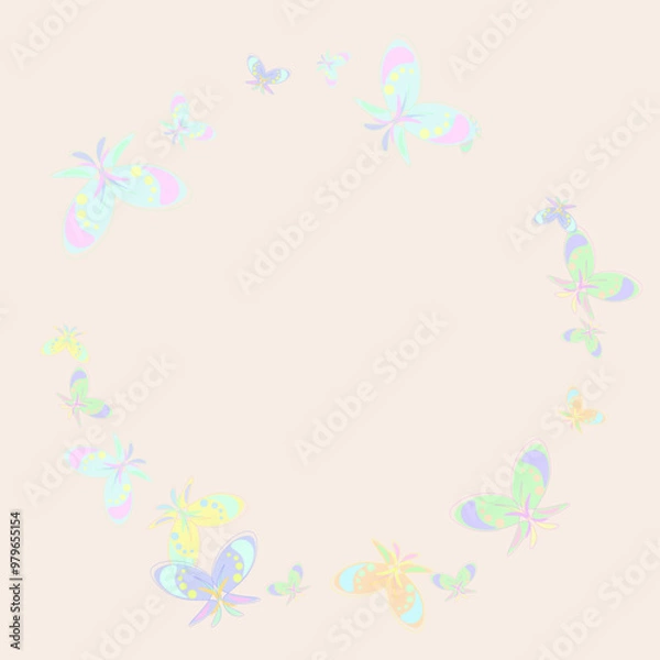 Fototapeta butterflies flying shape vector design Colorful Butterflies clipart set. Pink butterfly. Butterfly pattern. Vector seamless background.  Vector eps 10
