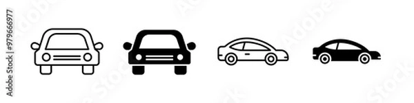 Fototapeta Car icon set